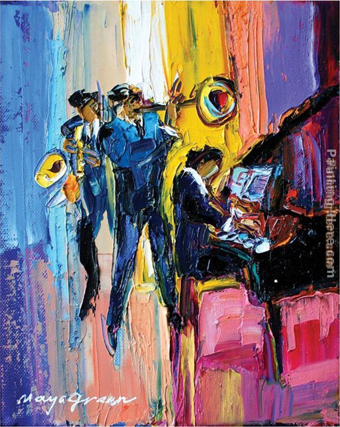 Jazz for Lovers painting - Maya Green Jazz for Lovers art painting